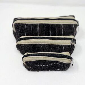 Himalayan Brown Natural Hemp Bags 3 Nestle Pouches w/Zippers